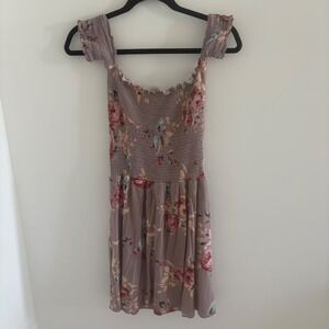 Altar'd State Women's Floral Print Smocked Bodice‎ Mini Dress Sundress - Large